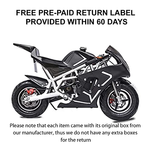 Frp 40Cc 4 Stroke Pocket Bike 01, Epa Approved Mini Bike For Kids, Mini Gas Pocket Bike W/Strong Dual Brake, Racing Pocket Rocket Max Speed 20 Mph, Realistic Mini Motorcycle Max Weight 165 Lb #TOP1