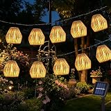 HUIKUANGEU Guirnaldas Luces Exterior Solar,10 Piezas Luces Solares Led Exterior Jardin 3.8M,Impermeable Luces Led,Cadena de Luz Solar,para Jardín,Terraza,Navidad,Fiest