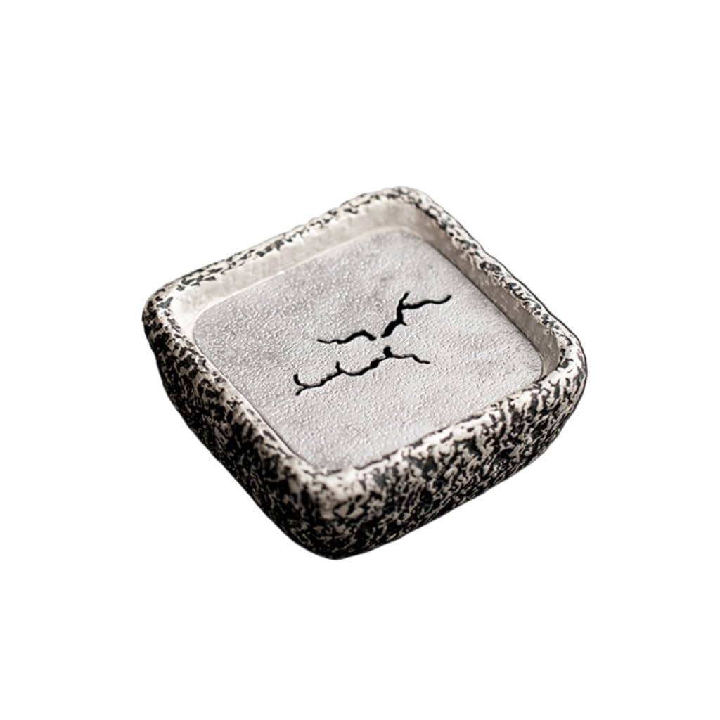 Plateau à thé Kung Fu carré en céramique pour table basse