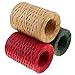 CREATRILL Raffia Ribbon Red Green Natural 3 Rolls 1080 Feet, 360 Feet Each Roll, Paper Twine Wrapping Ribbon for Christmas