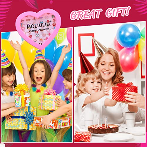 Moliuliu 36Pcs Little Girl Jewel Rings, Adjustable, No Duplication Kids Play Rings In Box,Pretend And Dress Up For 4-12 Year Old Birthday Holiday Gifts, 3 4 5 6 7 8 9 10 11 12 Toy, Pink,White #TOP5