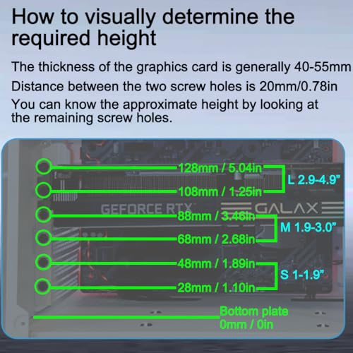 Staffa di supporto GPU per scheda grafica, altezza regolabile GPU Sag staffa con magnete e foglio antiscivolo, staffa di supporto per scheda video, supporto GPU per prevenire l'abbassamento - Scheda video - Immagine 7