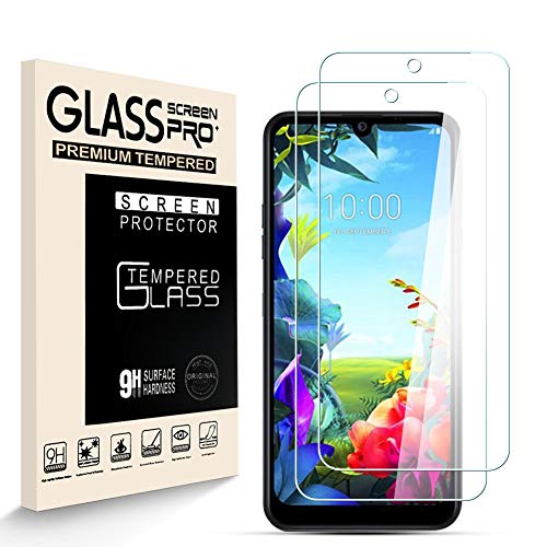 HJX Protector de Pantalla para LG K40S [2-Pack], Vidrio Templado de 9H Dureza, 2.5D Alta Definicion Sin Burbujas, Alta Sensibilidad, LG K40S Protector de Pantalla