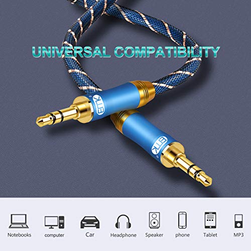 Cable AUX EMK 3.5mm trenzado nylon 1.5 m miniatura 7