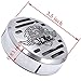 SMT- Chrome Horn Cover with Black Logo Compatible With 1998-2013 Yamaha V-Star 650 / Classic/Custom 1999-2009 Yamaha V-Star 1100 / Classic/Custom/Silverado 1995-2006 Kawasaki Vulcan 801
