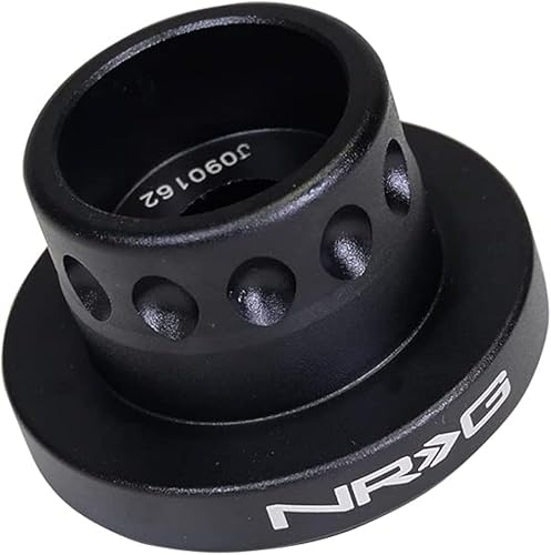 NRG Innovations NRG-SRK-RL140H - Adaptador de buje corto para volante estilo carrera, hasta 1 pulgada más corto en general, cuerpo negro