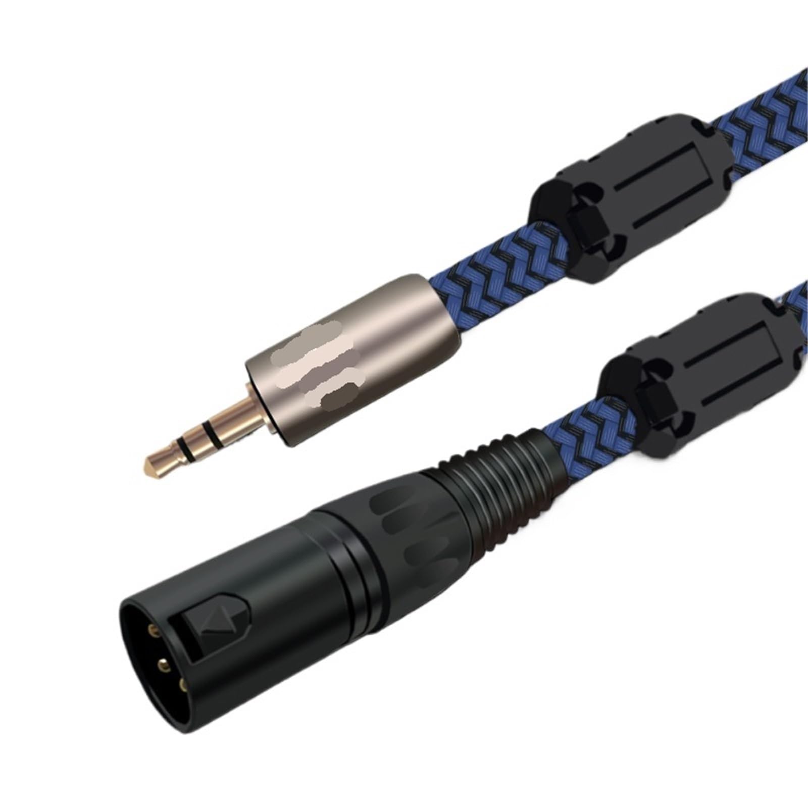 Cavo Audio Stereo Mini Jack da 3,5 mm a 3 Pin Maschio di Alta qualità for Mixer, Console di missaggio, Microfono, Amplificatore, 1 m, 2 m(Blue Straight,12m)