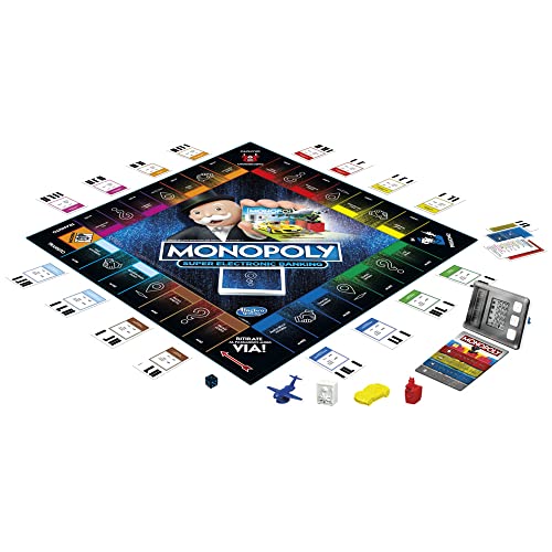 Hasbro Monopoly Super Electronic Banking (Game Box with Electronic Credit Card Reader, Italian Version)