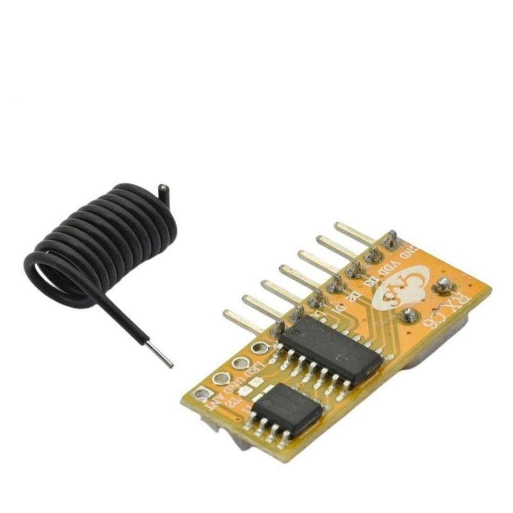 Learning RXC6 5V Wireless Remote Control Receiver Module 4 Learning Superheterodyne Receivers 433MHz