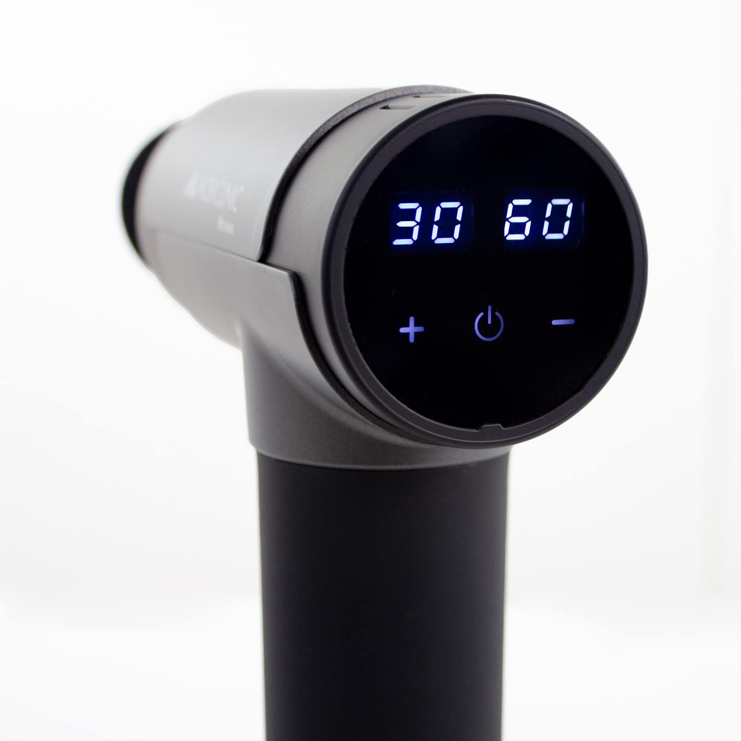 Mobiclinic®fitness, Mobiclinic, Pistolet de massage musculaire, Marque espagnole, Avec écran, 6 têtes différentes, Masseur pour tissus profonds, 30 niveaux d'intensité,