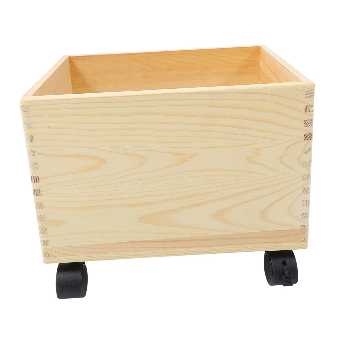 OSALADI Caja de Almacenamiento de Madera Ruedas Hogar | Gran Capacidad, Estructura Abs, Uso Portátil, Acabado Decorativo y Práctico para Organización Diaria