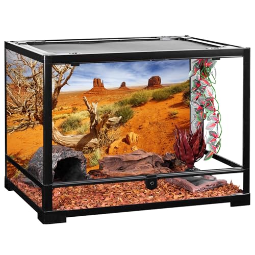 Image of AWERT 24x12 in Terrarium Backdrop Orange Desert Reptile Habitat Background