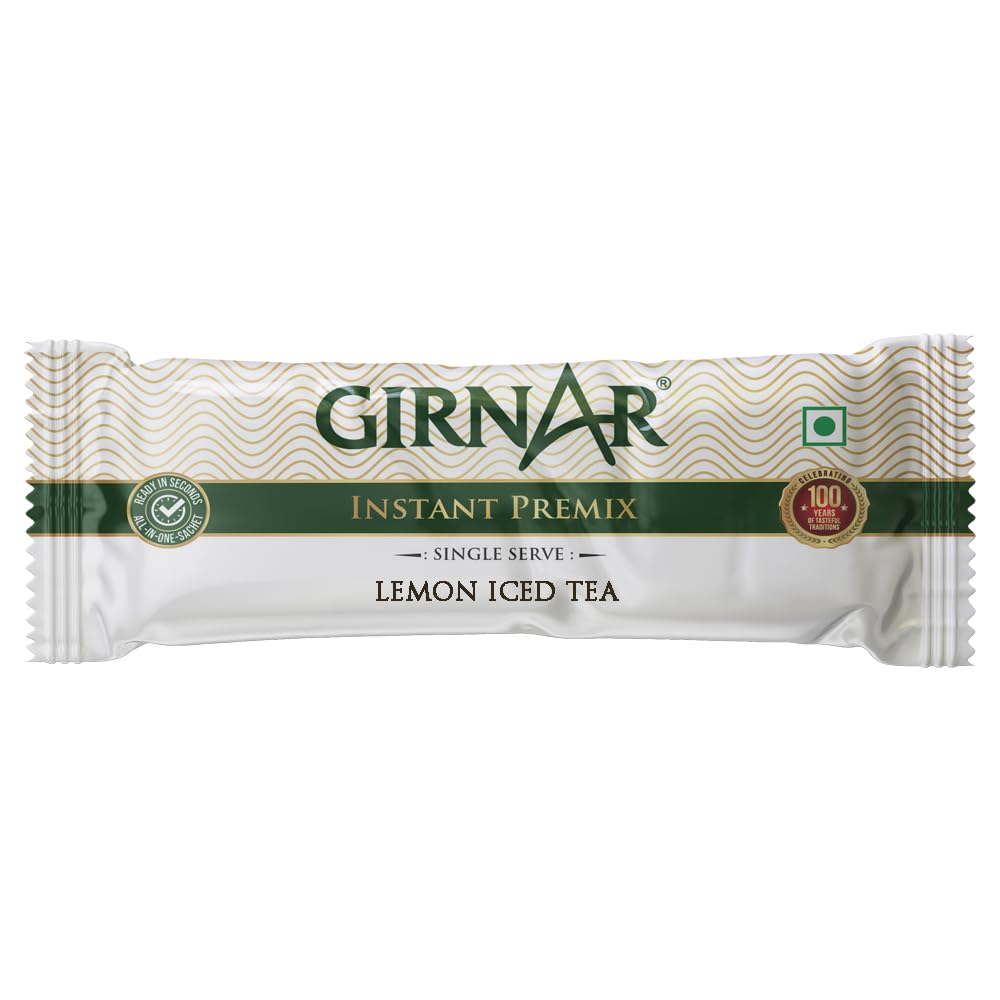 Girnar Instant Premix Iced Tea - Lemon Flavour (10 Sachets) - Image 5 thumbnail