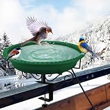 Lovppy Heated Bird Bath for Deck Railing