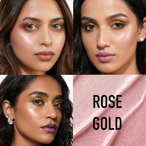 Image of RENEE Yours Truly Strobe Cream for Face | 3 in 1 Highlighter Primer Moisturiser | Glow Cream, Lightweight, Non Sticky | Hydrating Dewy Skin Finish With Peptides | For All Skin Types | Rose Gold - 30g