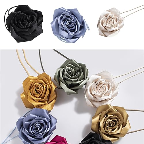 Casual Flower Knot Waist Belt Large Fabric Rose Waist Rope Elastic Waist Strap Vintage Body Waist Belt For Dress Pants, Green2