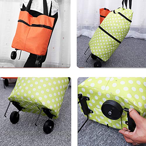 MELAG Einkaufstrolley Einkaufswagen Shopping Trolley Faltbox 2Pack tragbare Faule Einkaufstasche Oxford Stoff Supermarkt… – Bild 3