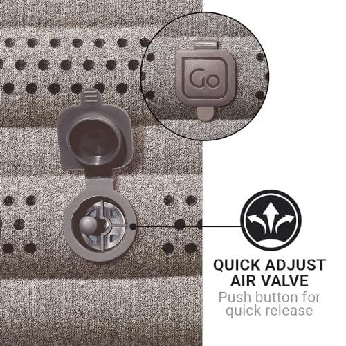 Almohada inflable de espuma para viaje gris única miniatura 2