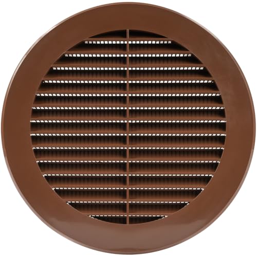 Vent Systems 15,2 cm marrone Soffit Vent Cover – feritoia rotonda – Copertura per griglia – Zanzariera integrata – prese d'aria HVAC per bagno, casa, ufficio, cucina – Confezione da 1