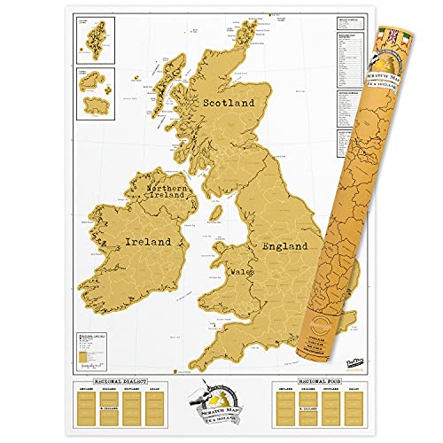 Luckies of London |UK Scratch Map | Wall Art |Travel Gifts | Scratch Art | Travel Accessories | UK Maps | Map of UK | The Original Travel Scratch Maps Creators