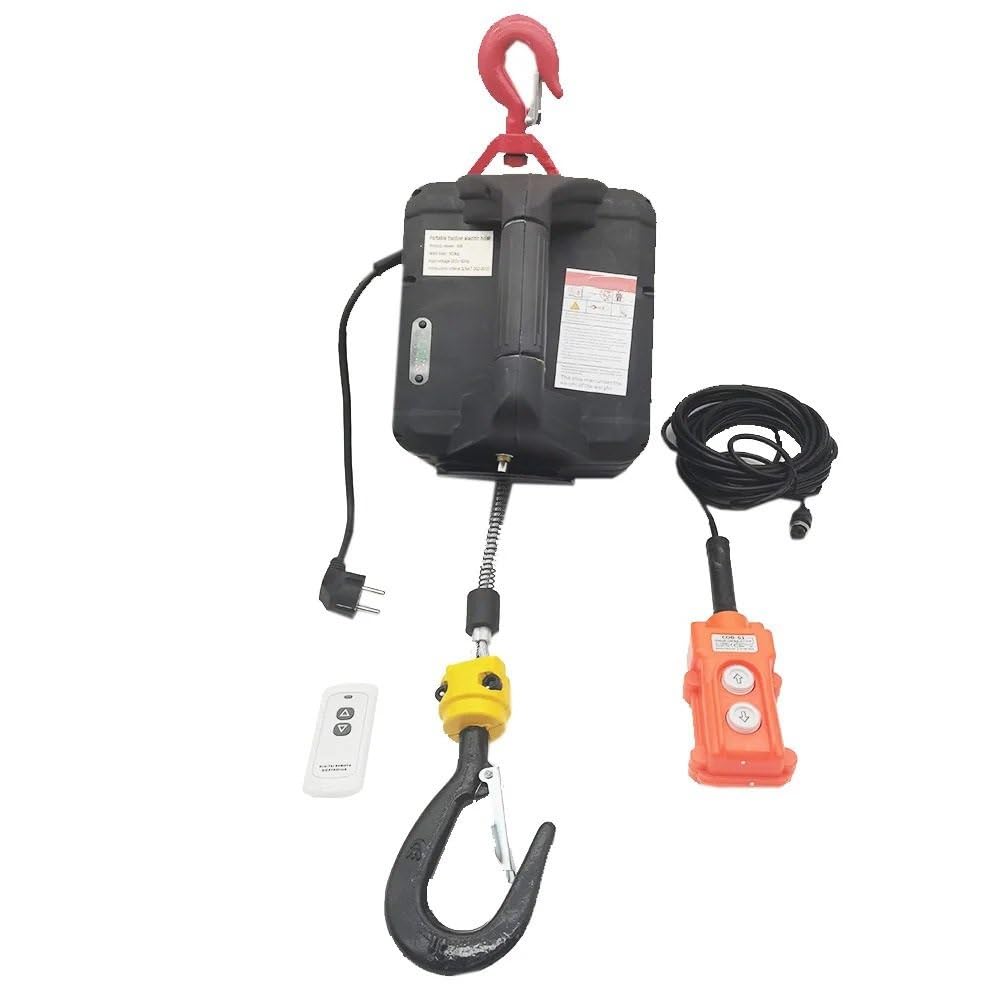 Argano elettrico portatile Paranco elettrico portatile Gru portatile per uso domestico Verricello a mano Paranco a fune metallica 220V 100kg 200kg 300kg 500kg | 100kg 25m,110V
