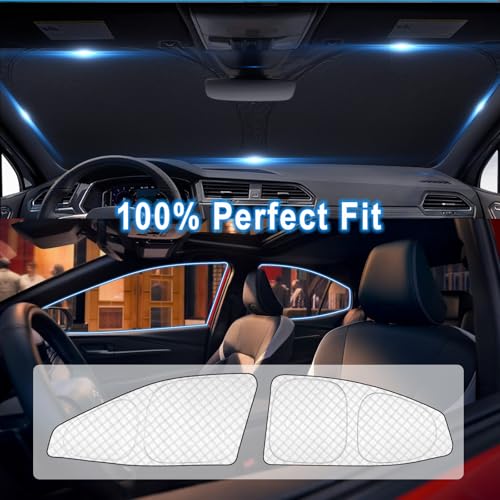 Image of KMF 6pcs Thicken Sun Shades for 2025 2026 Toyota Camry Accessories,Full Car Window Covers Sunshade for Windshield Side Rear, UV Block Sun Visor and Privacy Blackout for Camping Outdoor