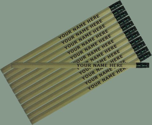 ezpencils - Personalized Natural Wood Hexagon Pencils - 12 pkg - ** FREE PERZONALIZATION **