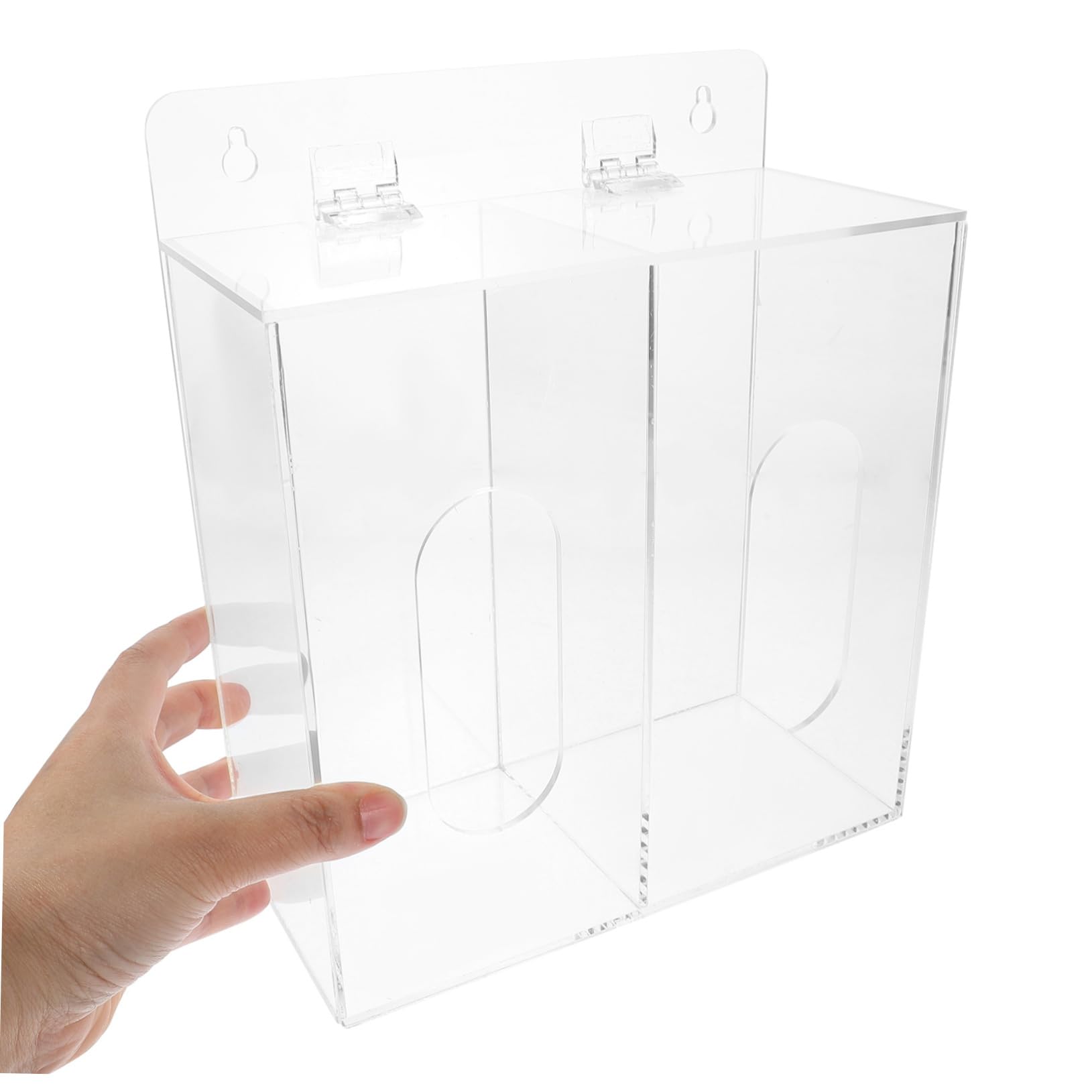 4piezas Dispenser De Guantes y Acrílico De Pared Organizador De Almacenamiento Compartimentos Para Guantes y Solución Práctica y Visible Para Espacios De Trabajo y Laboratorios