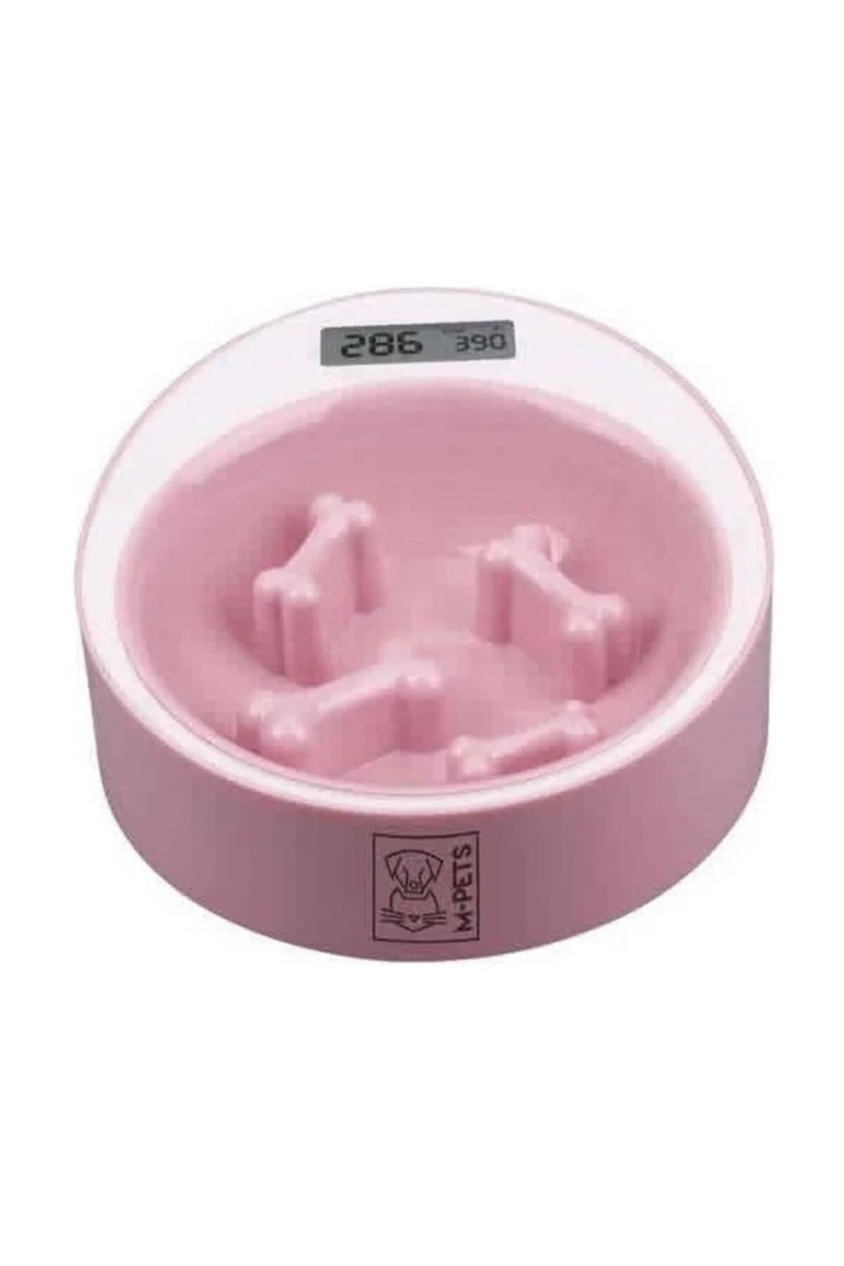 M-PETS YUMI SMART DİGİTAL TARTILI YAVAŞ YEME MAMA KABI PİNK