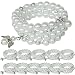 Baptism Favor 12PC Rosary Wrap Angel Bracelet Recuerdos de Bautizo Christening Gift for Guest Pearl White - Wedding Favors