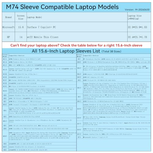 Image of Smatree M74 Hard Protective 14 inch Laptop Sleeve Case for HP /Microsoft | Compatible for HP mt22 Mobile Thin Client, for 15.6 inch Microsoft Surface Laptop 7 Copilot+ PC (X8269)