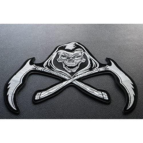 Reaper Patch, Crossed Sickles, Large Back Patches For Jackets And Vests #TOP1