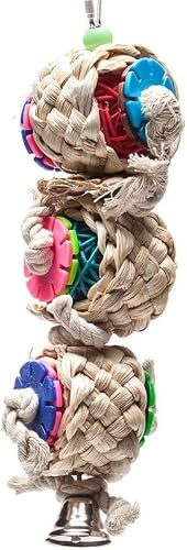Parrot World Bird Toy T-400, Colourful Hanging Cage Toy for Small Birds and Parrots, 27 x 7.5 cm / 10.6 x 3.0 in