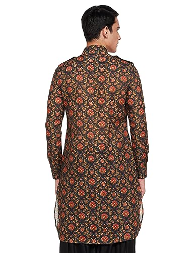 Image of Manthan Blended Viscose Relaxed Kurta for Men