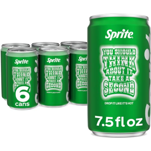 Image of Sprite Lemon-Lime Caffeine Free Soda Soft Drink Mini Cans, 7.5 fl oz, 6 Pack