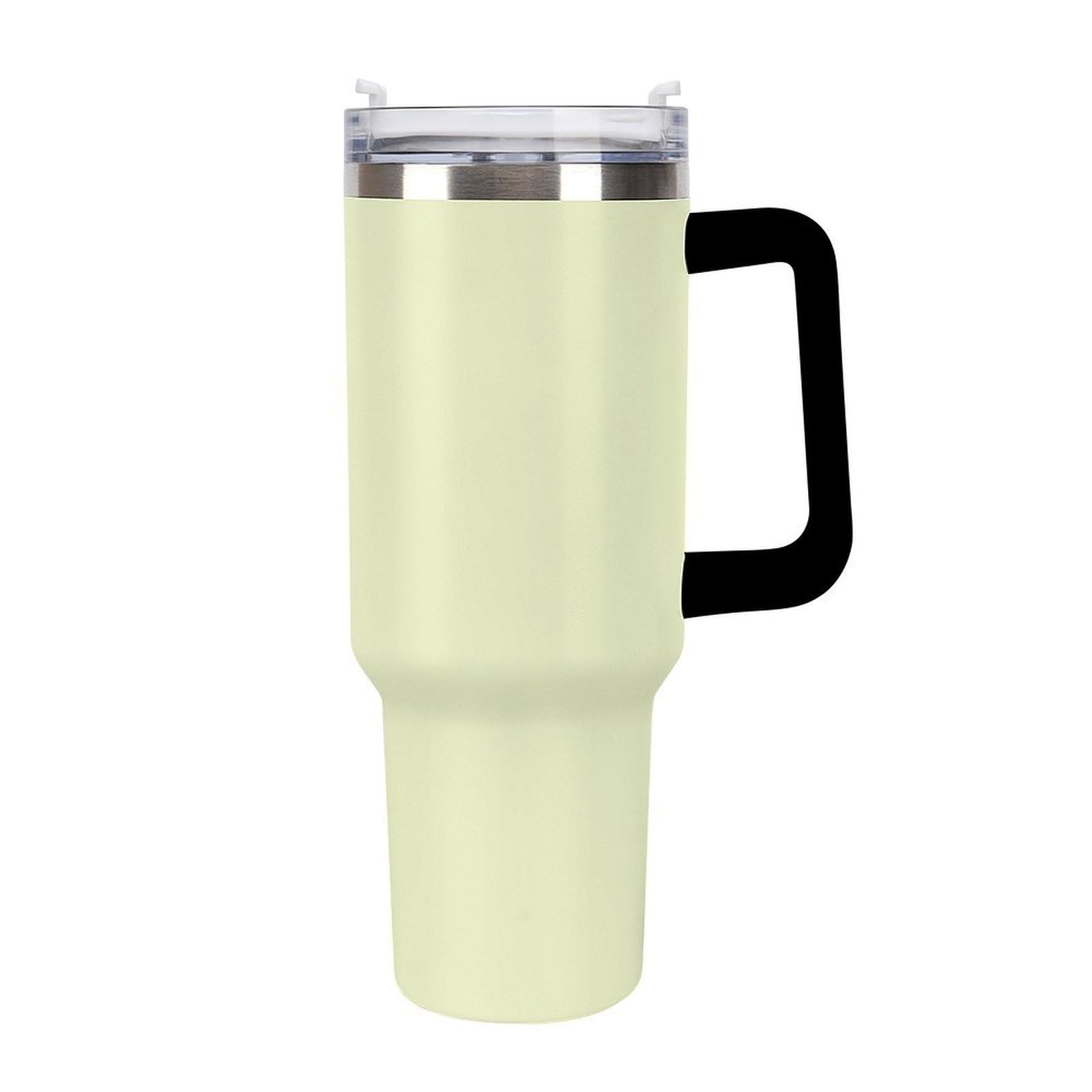 Grande tasse isotherme haut de gamme en acier inoxydable jaune pour café de voyage et bureau