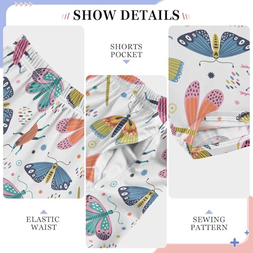 ZZXXB Dragonfly Moth Insect Boys Long Pants Soft Trousers Elastic Waist Kids Lounge Bottoms with Pockets S-XL4