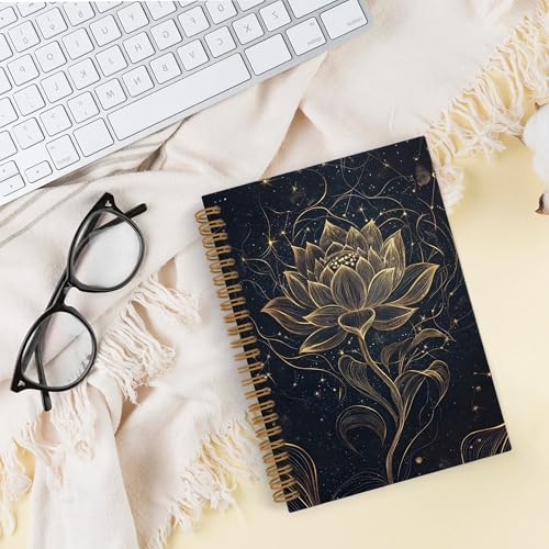 Carnet de notes 14x21 cm lotus doré contre la charge mentale