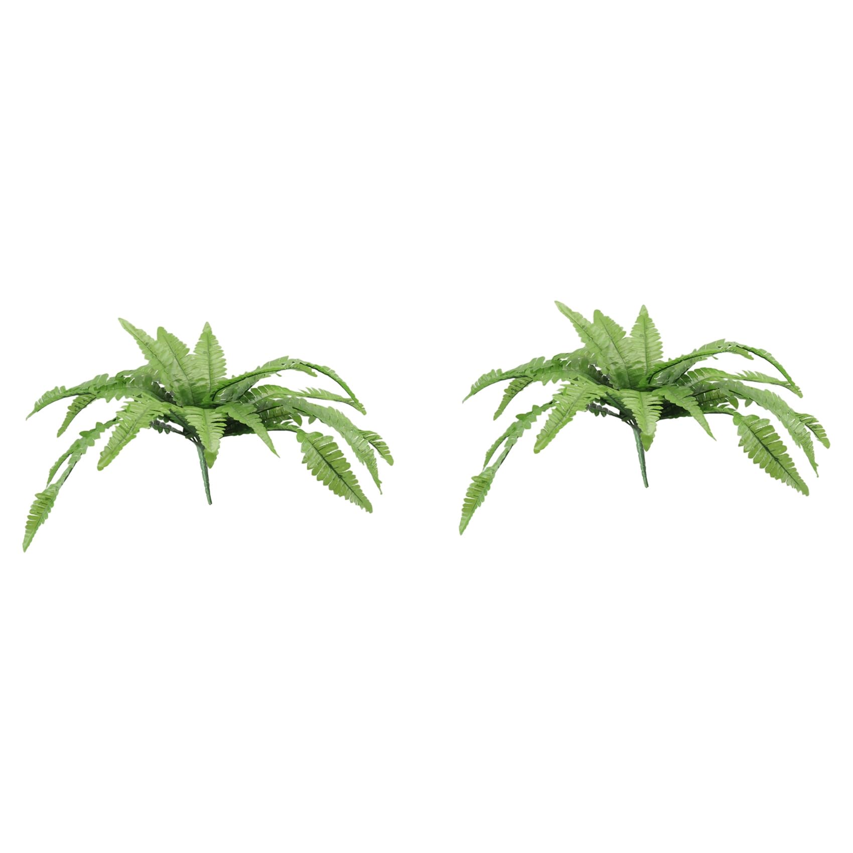 Hndhbfgrt 2X UV Lifelike Artificial Boston Fern, Artificial Ferns for Outdoors, Faux Ferns Fake Ferns Artificial Plants