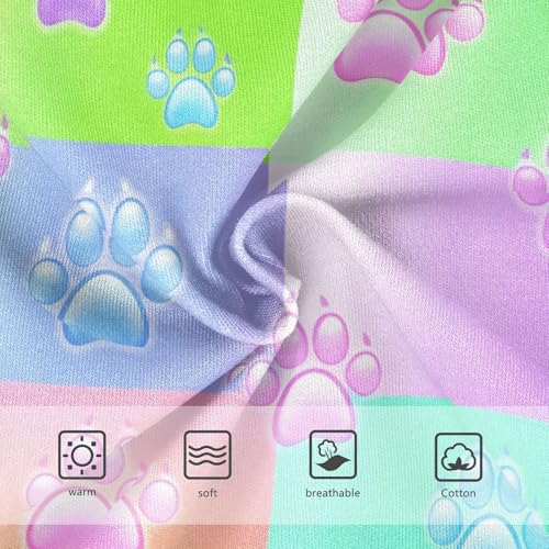 Cute Animal Paw Print Rainbow Toddler Underwear Custom 2t Cotton Little Girl Panties Print Briefs Kids Undies3