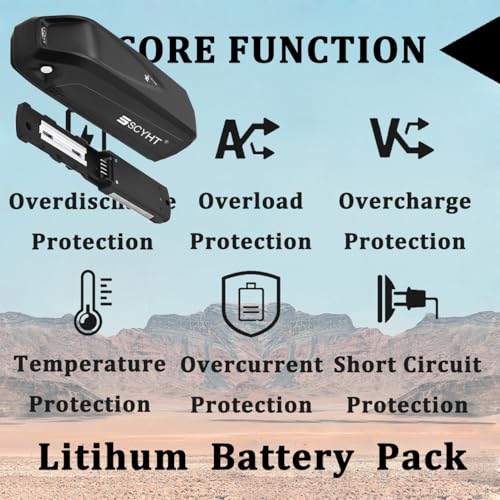 Image of Lithium Battery 48V 15Ah 17.5Ah Ebike Battery 13Ah Replacement Batteries 52V Electric Bike Batteries with Charger and 4-Pin Port for 250W - 800W Motors,S039 3 48v10.4ah xt60