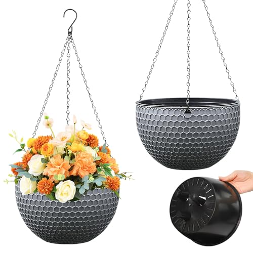 Zuxbolf 2 Stück Pot Blumenampel Außen 21cm Durchmesser Selbstbewässerung Hängende Blumentöpfe mit Rostfrei Ketten Kunststoff Pflanzampel Hängetopf Hängeampeln für Innen Außen Decken Pflanzen Blume Zuxbolf 2 Stück Pot Blumenampel Außen 21cm Durchmesser Selbstbewässerung Hängende Blumentöpfe mit Rostfrei Ketten Kunststoff Pflanzampel Hängetopf Hängeampeln für Innen Außen Decken Pflanzen Blume