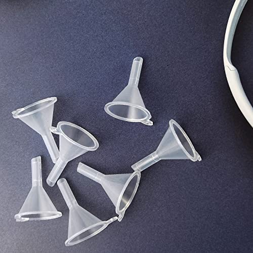 Gxxmei CLEAR-120 120Pack Mini Clear Plastic Funnel Little Small Funnel Set thumb #1