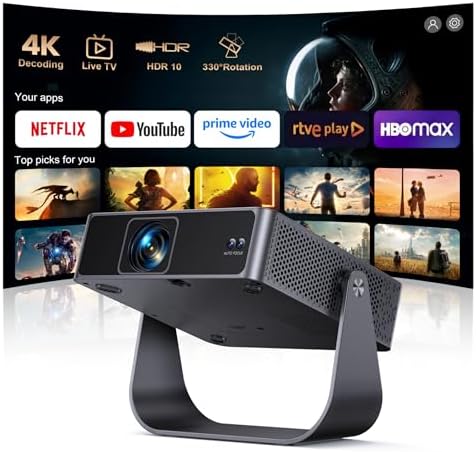 Projector 4K【Netflix Ready+Direct TV】 Portable Projector App Inte...