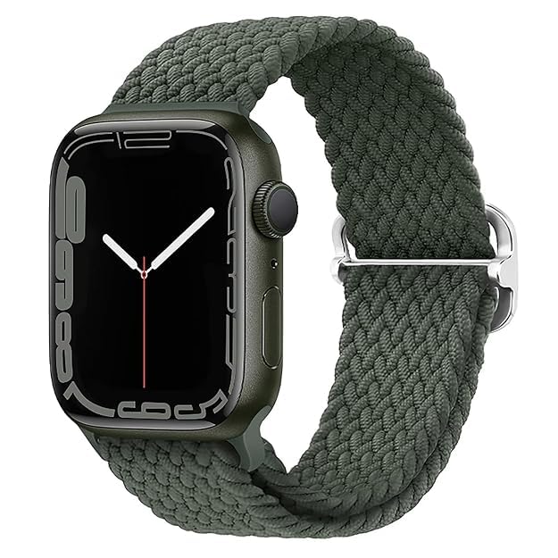 Braided Loop Straps/Bands Compatible with Watch 49mm 46mm 45mm 44mm 42mm Solo Loop Nylon Braided Sport Band for iWatch Ultra 2/Ultra, Series 10 9 8 7 6 5 4 SE2 SE 3 2 1(Watch is Not Included) Smart Watch Strap