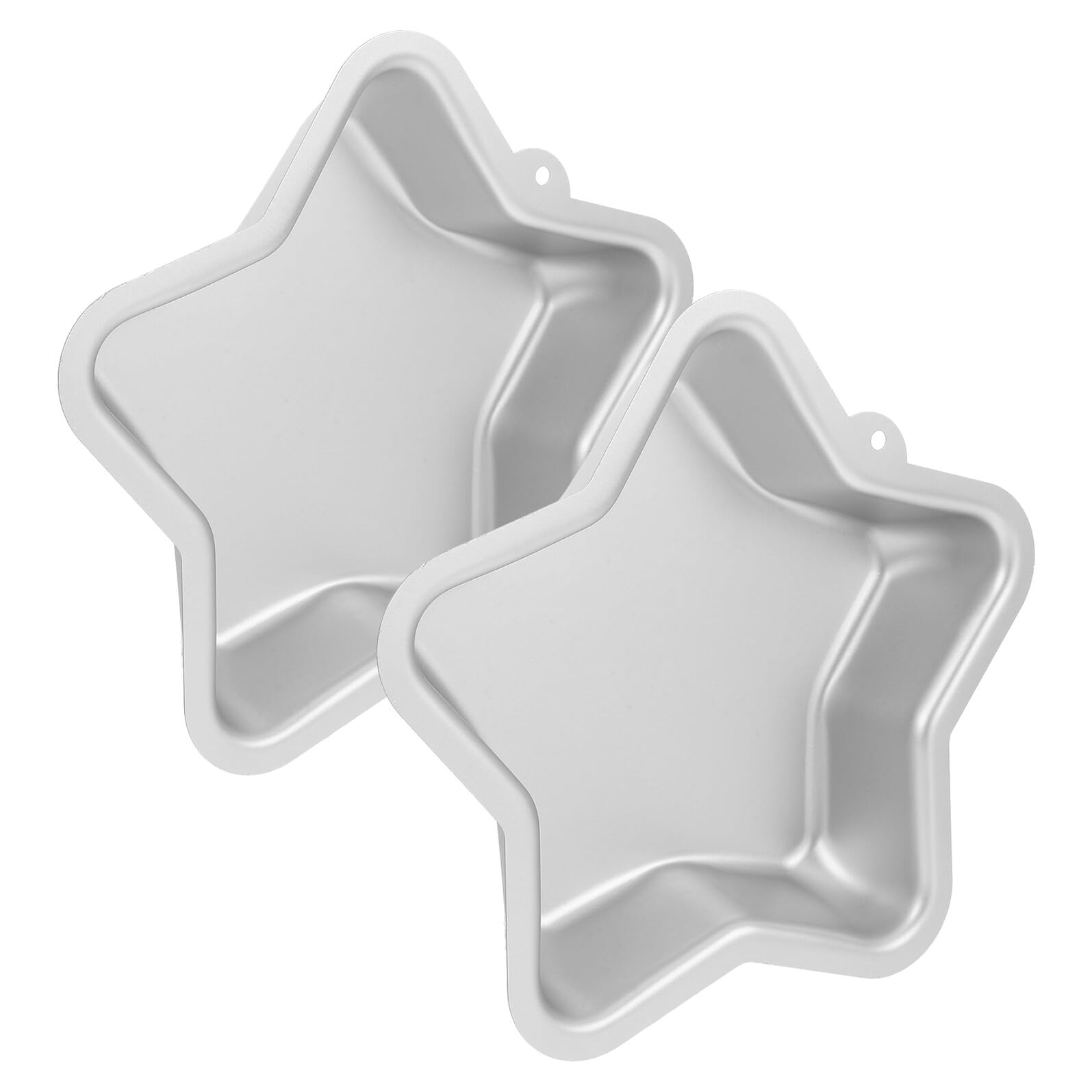 COLLBATH 2 Pièces Moule Étoile Aluminium pour Gâteau Moule à Branches Antiadhésif Répartition Uniforme Chaleur Multi-usage pour Cupcake et et Ateliers