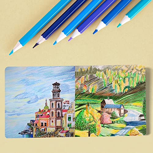 Red Hardcover Sketchbook Square Hardbound Sketch Journal 4.7 x 4.7 Inch 42 Sheets Art Book 250GSM Ultra Smooth Paper Ideal for Pencils,Water Color Pen,Marker Pen - Image 6