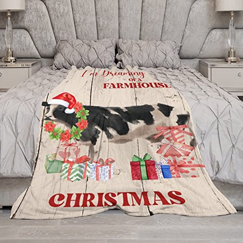 Couverture de Noël chaude et douce pour cocooning au salon