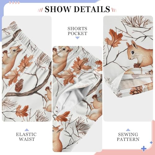 ZZKKO Maple Forest and Squirrels Boys Pants for Kids Jogger Pants with Pockets S4