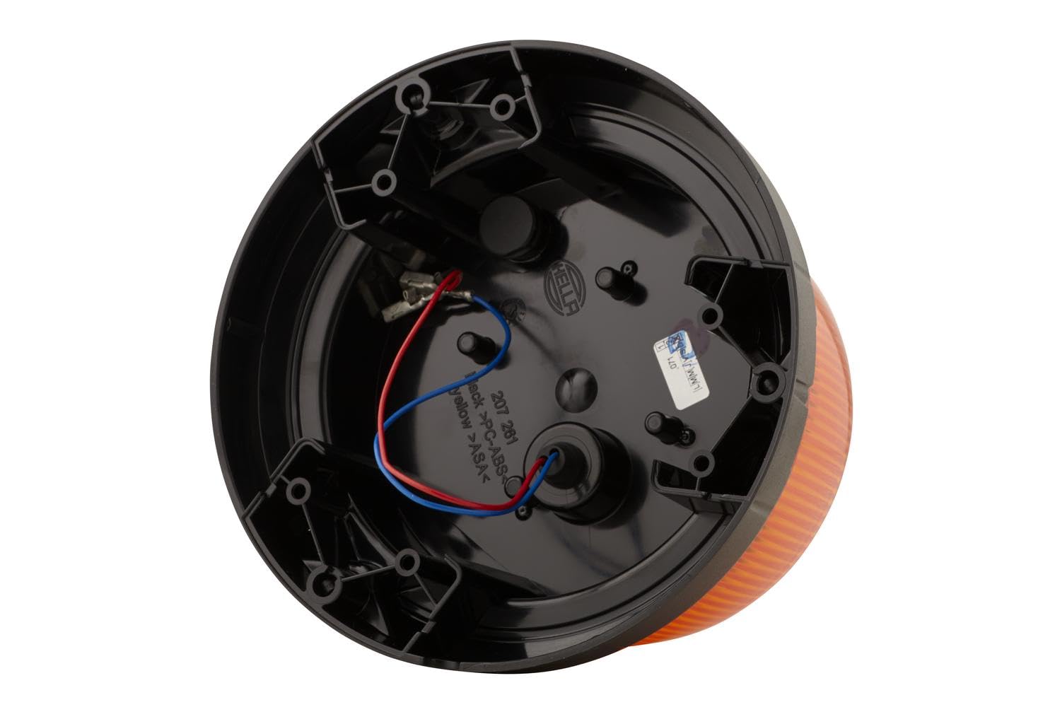 HELLA 2XD 013 979-001 LED-Luce identificazione lampeggiante, RotaLED Compact, 12/24V, giallo, avvitato, Cavo 150mm, Spina Spina piatta